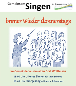 Singen im Chor Wolthusen vom Verein Resonanzraum O